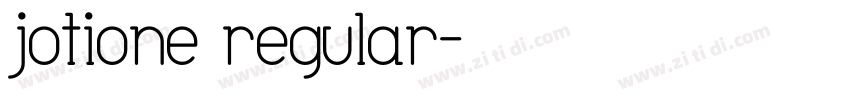 jotione regular字体转换